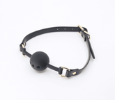 Love In Leather Breathable GAG With Silicone Ball Bondage Gags and Bits